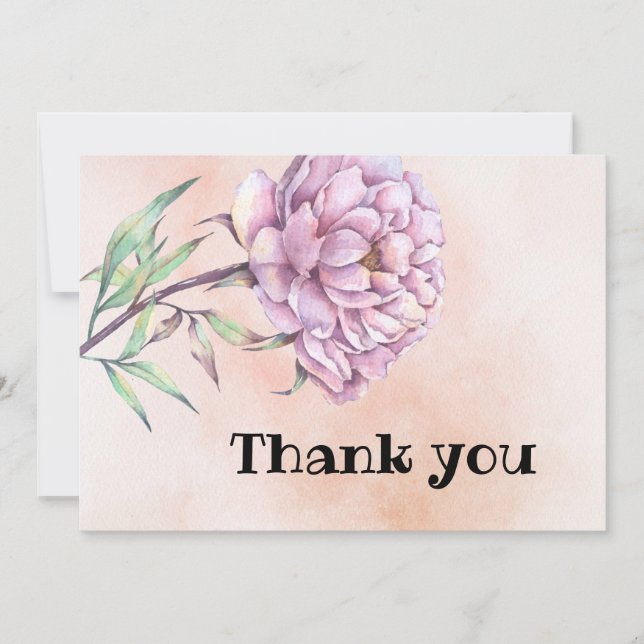 Convites Dankeschön Karte mit Hortensie (Frente)