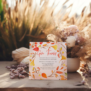 Convites Dar aos Obrigados o Janto de Ação de Graças do out