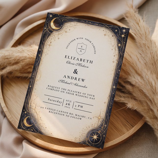 Convites Dark Celestial Wedding (Criador carregado)