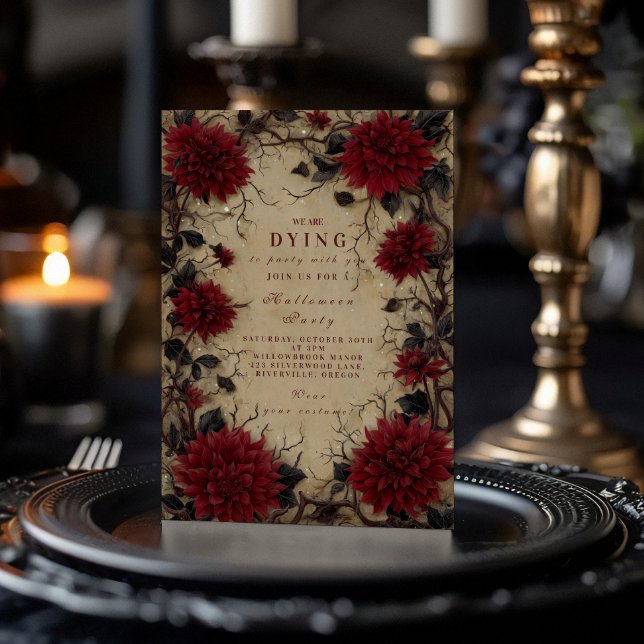 Convites Dark Dahlia Haunted Gathering (Criador carregado)