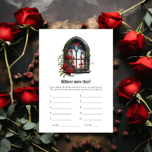 Convites Dark Fantasy Castle Window Gothic Wedding