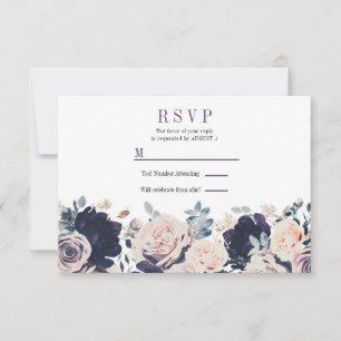 Convites Dark & Light Vintage Botânico Floral Casamento RSV