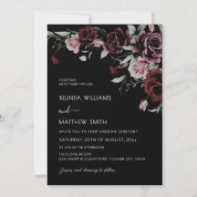 Dark Moody Roses Black Background | Photo Wedding