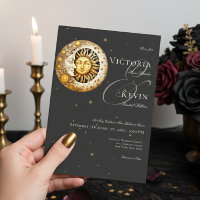 Dark Moody Victorian Moon Sun Stars Casamento
