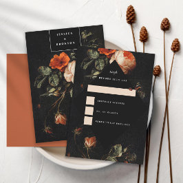Convites Dark Romantic Floral Rosas Holandeses Master RSVP