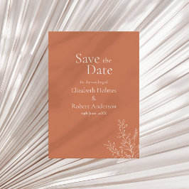 Convites Dark Terracotta Botanical Save the Date