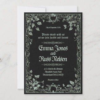 Convites Dark Viking Norse Wedding Invitation