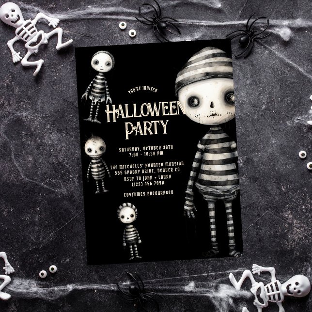 Convites Dark Vintage Ghotic Voodoo Halloween (Criador carregado)
