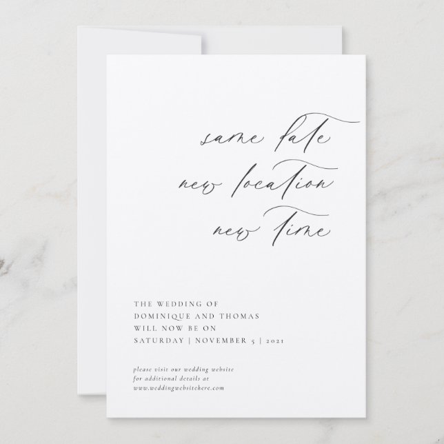 Convites Data da Mesma Nova Localização Nova Alteração da H (Frente)