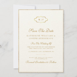 CONVITES DATA DE SALVAGUARDA ROMÂNTICA DO MONOGRAMA CLÁSSIC