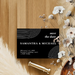 Convites Data de salvamento da arte de linha moderna em pre