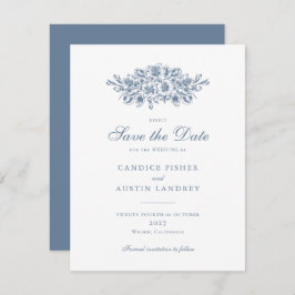 Convites Data de Salvamento do Casamento Botânico de Vintag