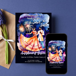 Convites Data de salvamento dos fogos de artifício do casal