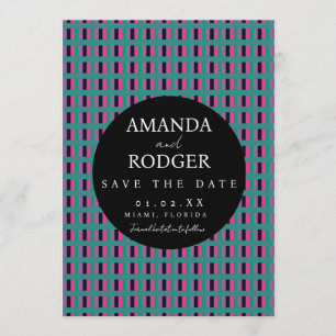 Convites Data de Salvamento Negrito Costurado