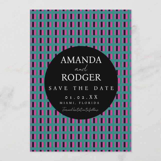 Convites Data de Salvamento Negrito Costurado (Frente)