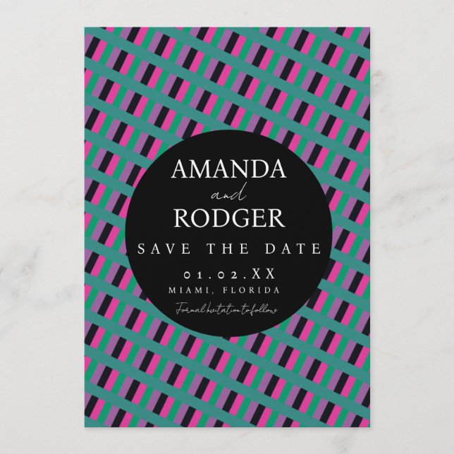 Convites Data Diagonal Salva Costura Negrito  (Frente)