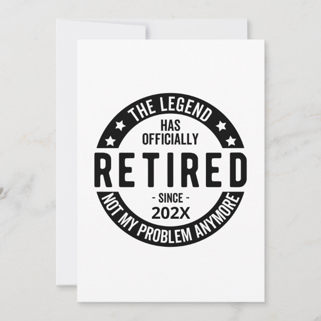 Convites Data Personalizada A Legenda Se Aposentou Oficialm (Frente)