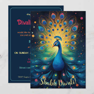 Convites Dazzling Diwali Delight: A 🦚 Feliz