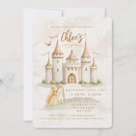 Convites de 1º Aniversário da Princesa do Castelo 