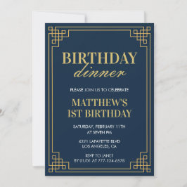 convites de 1º aniversário Jantar de aniversário m