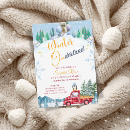 convites de 1º aniversário winter onederland