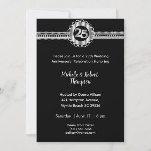 Convites de 25º Aniversário de Casamento