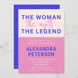 Convites de 36 anos para Humor Woman Myth Legend