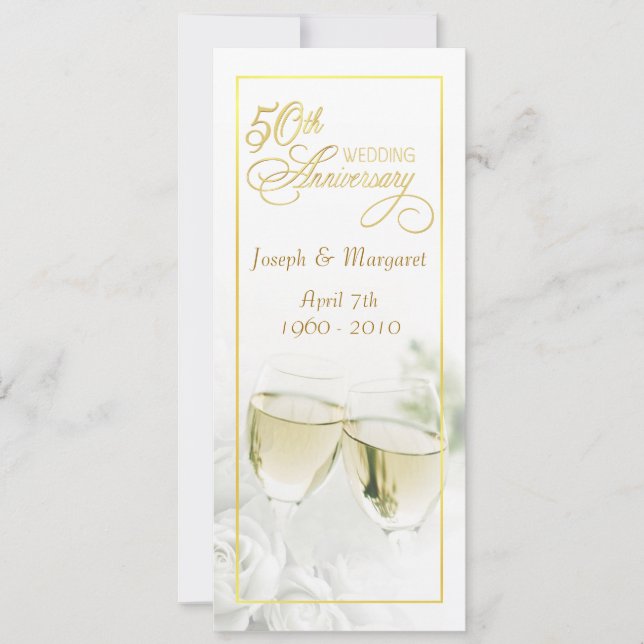 Convites de 50º Aniversário de Casamento - Convite (Frente)