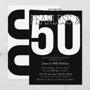 Convites de 50º aniversário sem coração