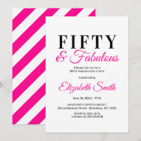 Convites de 50 Anos de Idade 50 e Fabuloso Elegant