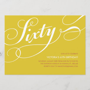 Convites de 60. º aniversário para Elegante Dour