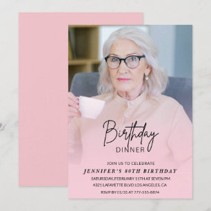 convites de 80 anos Convite Jantar de Aniversário 