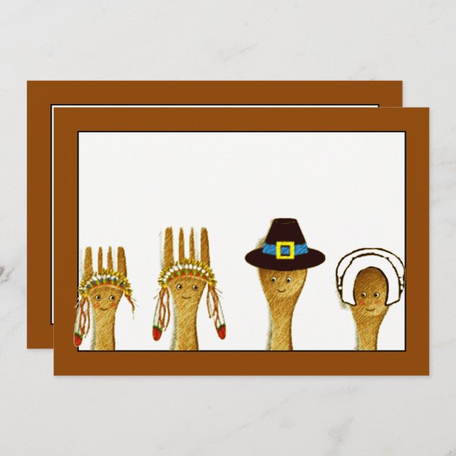 Convites de Ação de Graças (Frente/Verso)