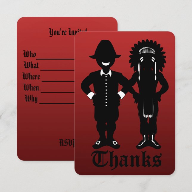 Convites de Ação de Graças Convite para Partido Pe (Frente/Verso)