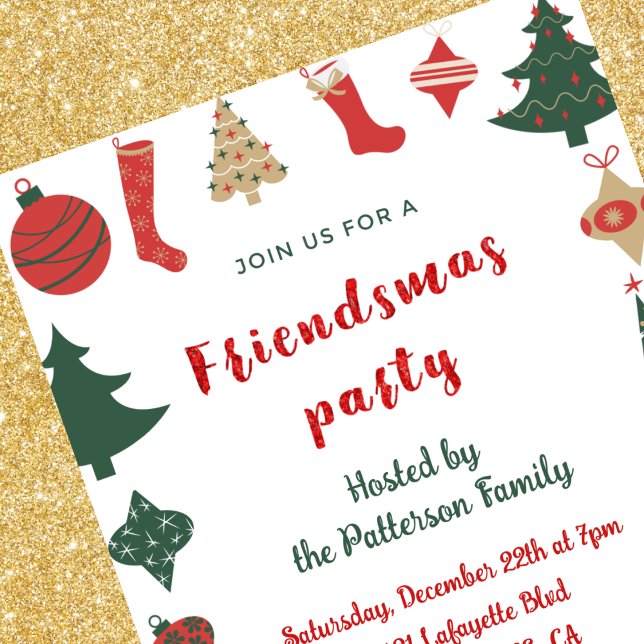 Convites de amizade meias de árvores de Natal boni (Criador carregado)