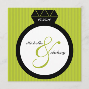 Convites de Anel de Noivado Salve a Data