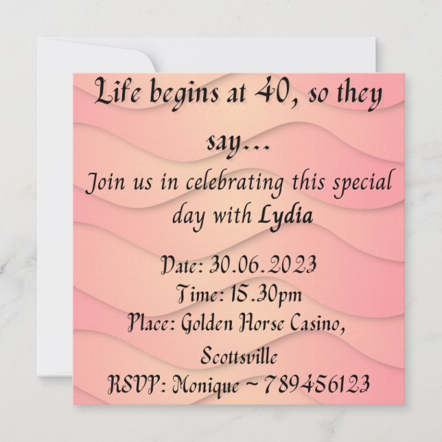 Convites de Aniversário (Frente)