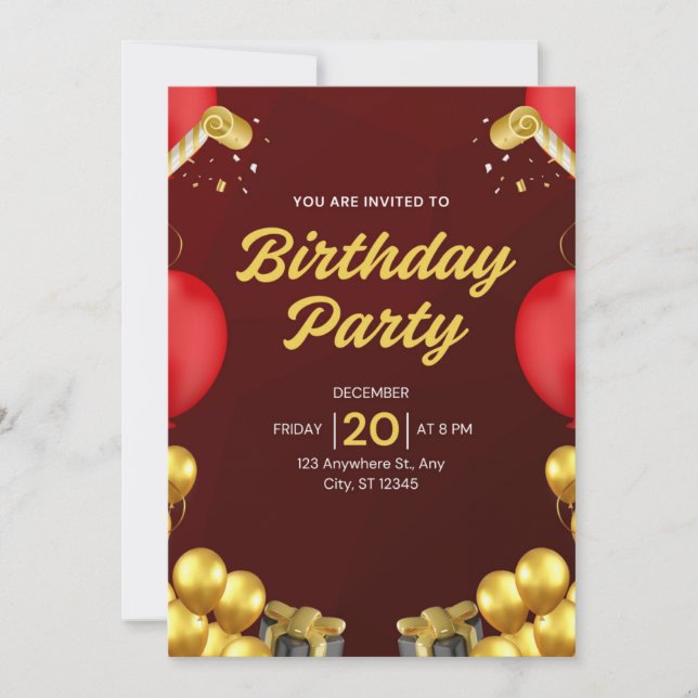 Convites de Aniversário (Frente)