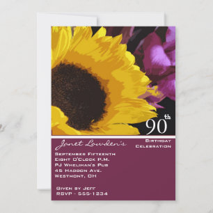 Convites de aniversário 90