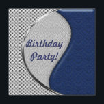 Convites de aniversário Azuis e Prateados<br><div class="desc">Nossos convites podem ser facilmente personalizados como um belo convite de aniversário para aquele evento especial de aniversário. Personalize nossos convites com sua cor e estilo de fonte favoritos e todas as informações importantes de festa de aniversário para seus convidados. Crie o convite de aniversário perfeito para o seu evento...</div>