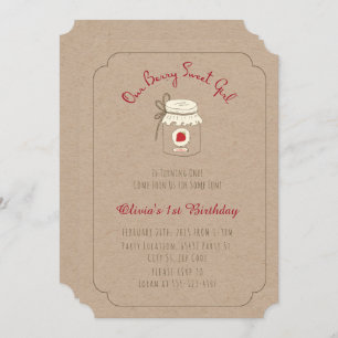 Convites de aniversário Berry Sweet