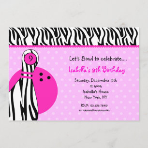 Convites de aniversário Boliches