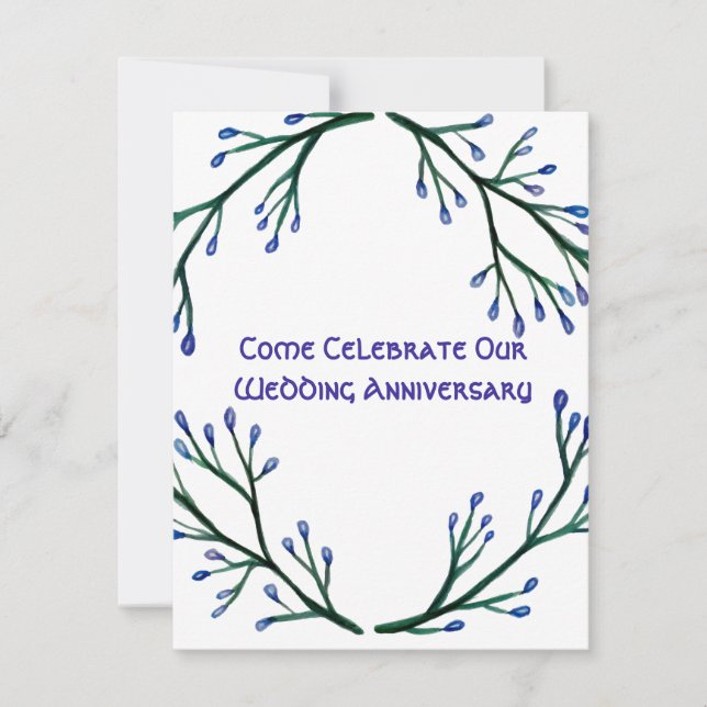 Convites de Aniversário Botânico (Frente)