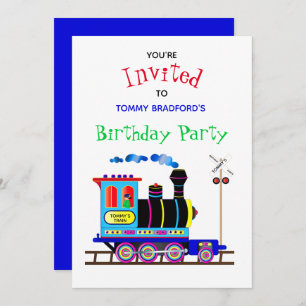 Convites de aniversário Chu Chu Chu Chu Train Colo