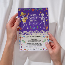 Convites de aniversário Cinco de Mayo Mexicano Fie