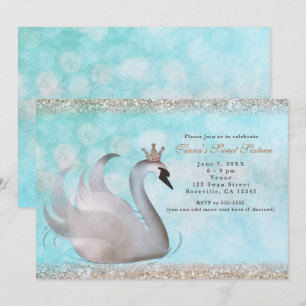 Convites de Aniversário com Brilho da Princesa Cis