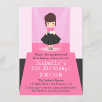 Convites de Aniversário com Desfile de Moda na Pas