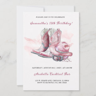 Convites de Aniversário com Tema de Cowgirl