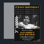 convites de aniversário de 10 anos menino Foto Spr<br><div class="desc">convites de aniversário de 10 anos menino Foto Spray paint moderno</div>
