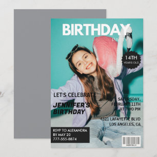 convites de aniversário de 14 anos para ela Capa d